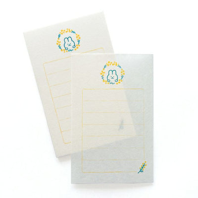 Furukawashiko Spring Limited Edition Mini Letter Set - Rabbit and Mimosa LS582