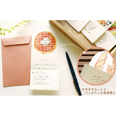 Furukawashiko Bread Town Die Cut Mini Letter Set - Asagopan
