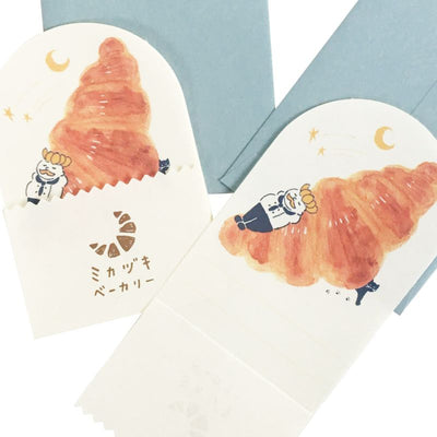 Furukawashiko Bread Town Die Cut Mini Letter Set - Mikazuki Bakery LT658