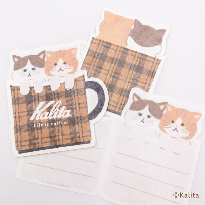 Furukawashiko x Kalita Life is Coffee Mini Letter Paper Set - Caramel Coffee LT727