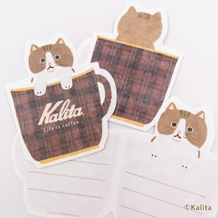 Furukawashiko x Kalita Life is Coffee Mini Letter Paper Set - Brown Coffee LT728