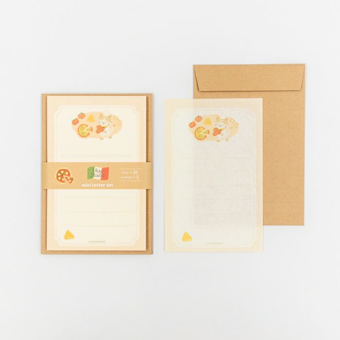 Furukawashiko Viva Italia Mini Letter Set - Pizza Cat LT742
