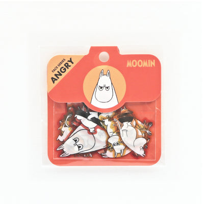 World Craft x Moomin Face Series Clear Sticker Flakes - Angry MOF-FS-201