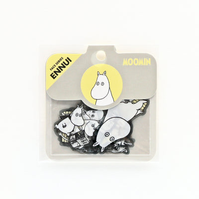 World Craft x Moomin Face Series Clear Sticker Flakes - Ennui MOF-FS-203