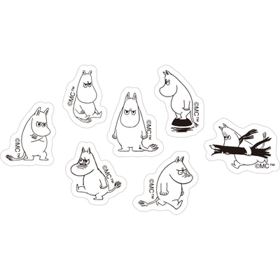 World Craft x Moomin Face Series Clear Sticker - Angry MOF-SS-301