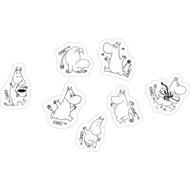 World Craft x Moomin Face Series Clear Sticker - Happy MOF-SS-302