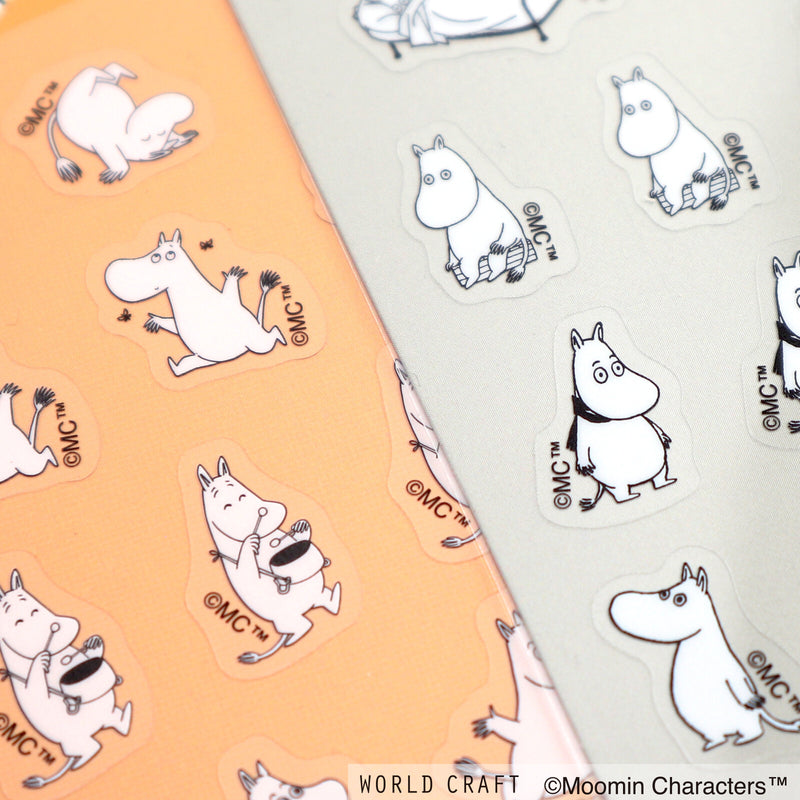 World Craft x Moomin Face Series Clear Sticker - Happy