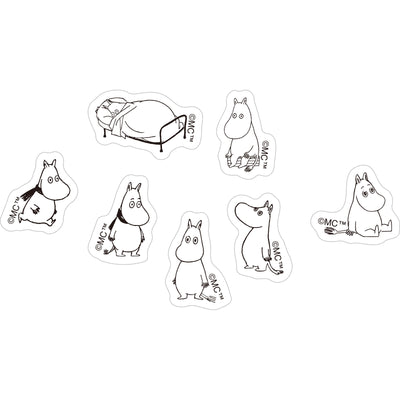 World Craft x Moomin Face Series Clear Sticker - Ennui MOF-SS-303