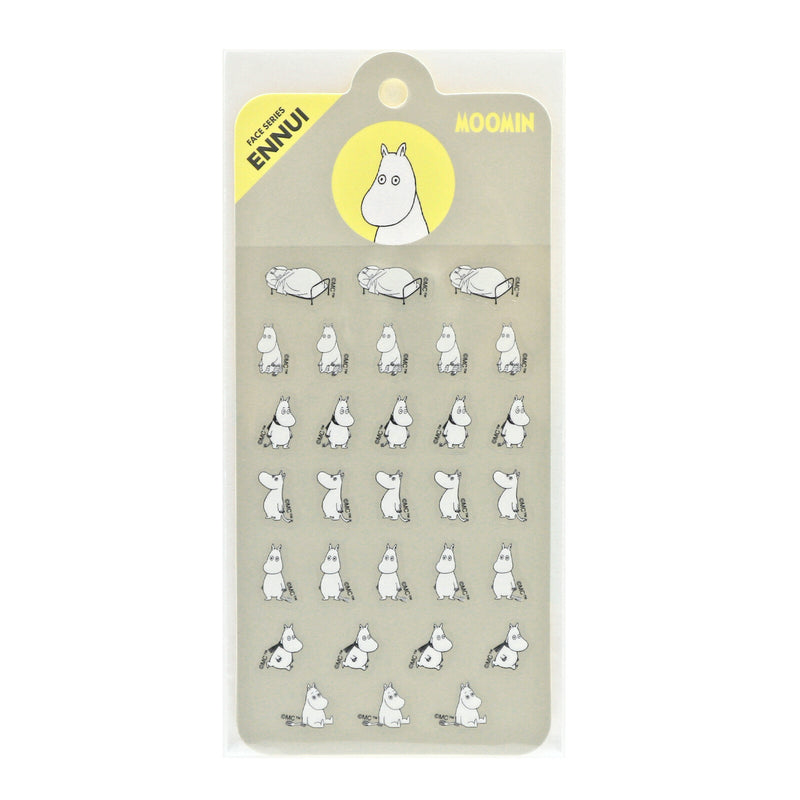 World Craft x Moomin Face Series Clear Sticker - Ennui MOF-SS-303