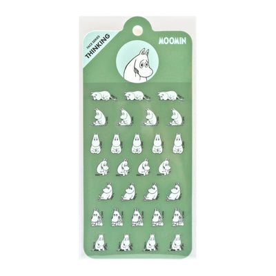 World Craft x Moomin Face Series Clear Sticker - Thinking MOF-SS-304