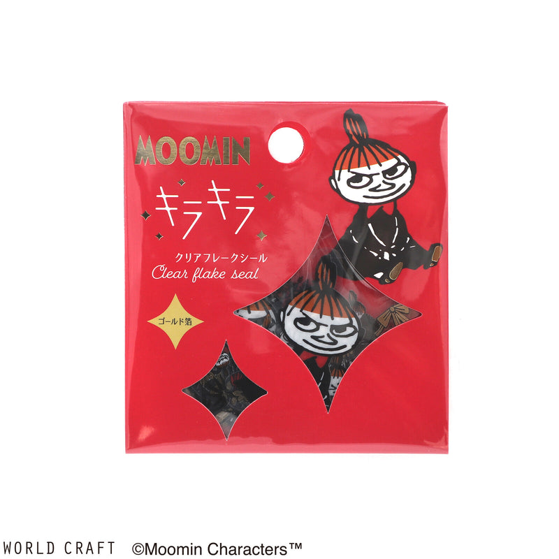 World Craft x Moomin Gold Foil Clear Sticker Flakes - Little My (MOKFS-102)
