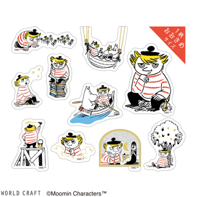 World Craft x Moomin Gold Foil Clear Sticker Flakes - Too-ticky MOKFS-106