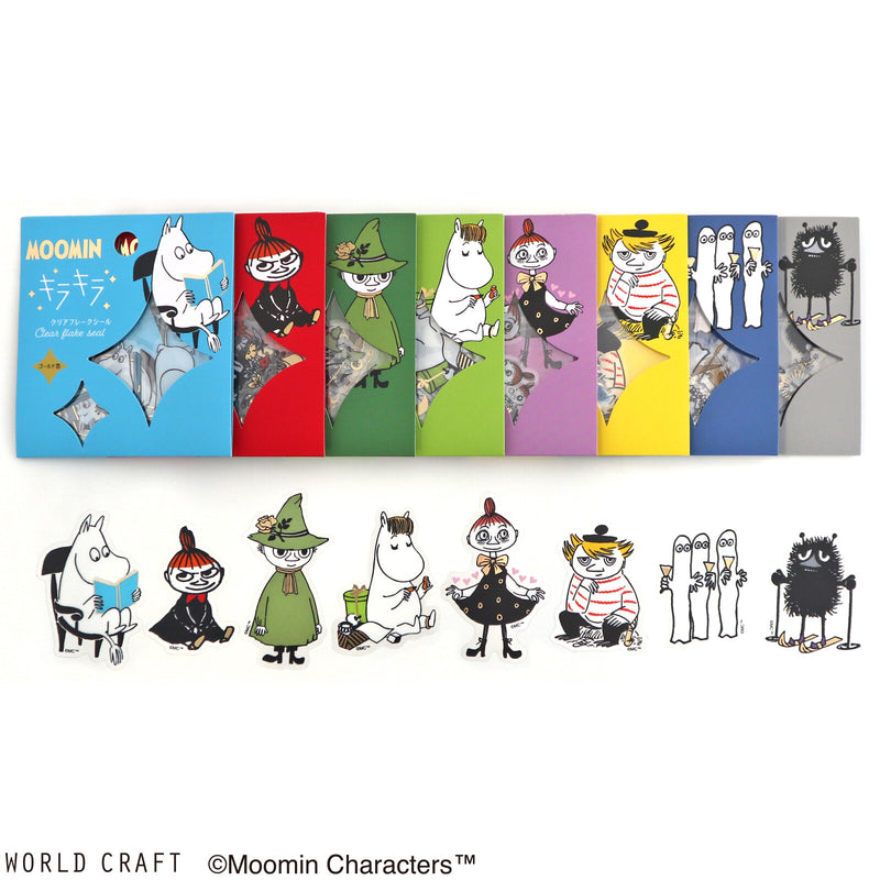 World Craft x Moomin Gold Foil Clear Sticker Flakes - Stinky
