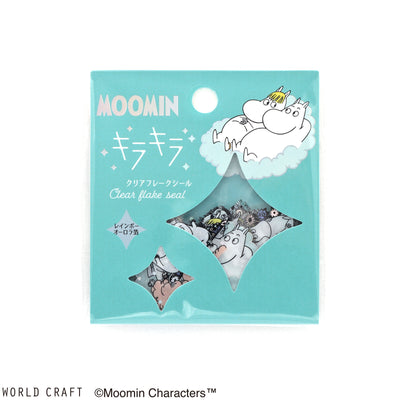 World Craft x Moomin Holographic Foil Clear Sticker Flakes - Moomintroll and Snorkmaiden MOKFS-109