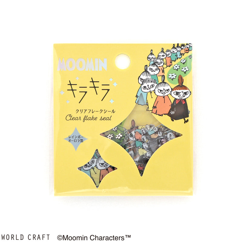 World Craft x Moomin Holographic Foil Clear Sticker Flakes - Little My and Siblings MOKFS-110