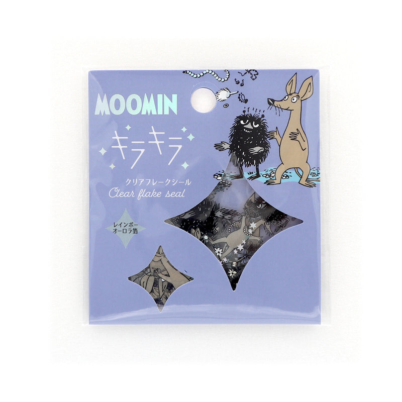 World Craft x Moomin Holographic Foil Clear Sticker Flakes - Stinky and Sniff MOKFS-115