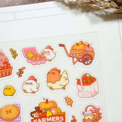 Meowashi Studio - Autumn Farmer's Market Clear Sticker Sheet