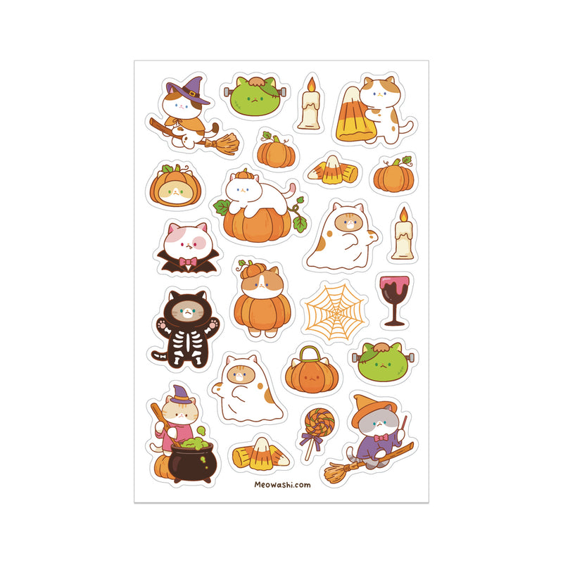 Meowashi Studio - Cat Halloween Party Sticker Sheet