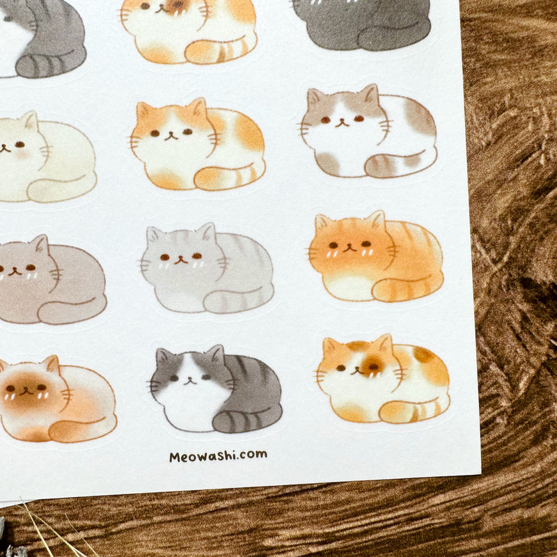Meowashi Studio - Cat Loaf Washi Sticker Sheet