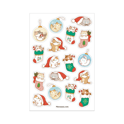 Meowashi Studio - Christmas Cats Sticker Sheet