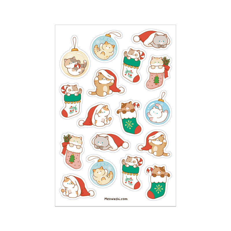 Meowashi Studio - Christmas Cats Sticker Sheet