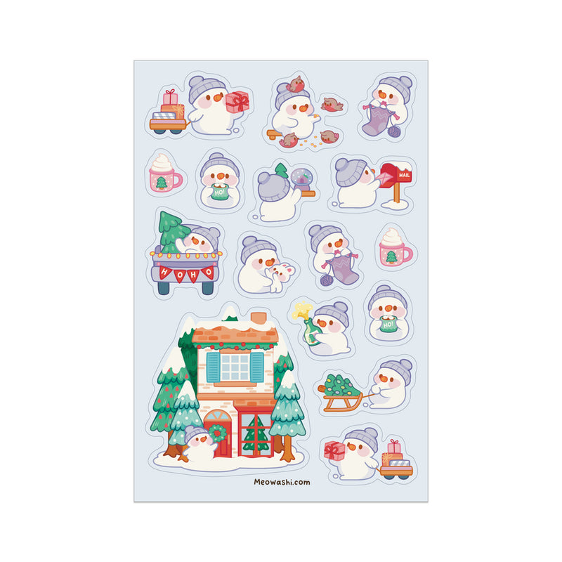 Meowashi Studio - Daily Life of a Snowman Sticker Sheet