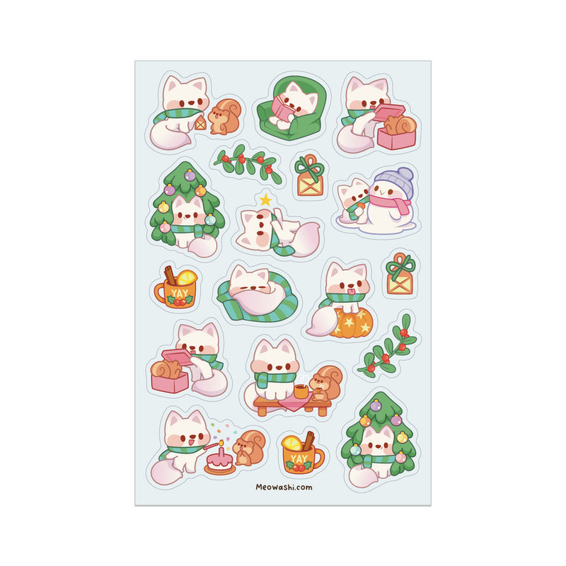 Meowashi Studio - Daily Life of an Artic Fox Sticker Sheet