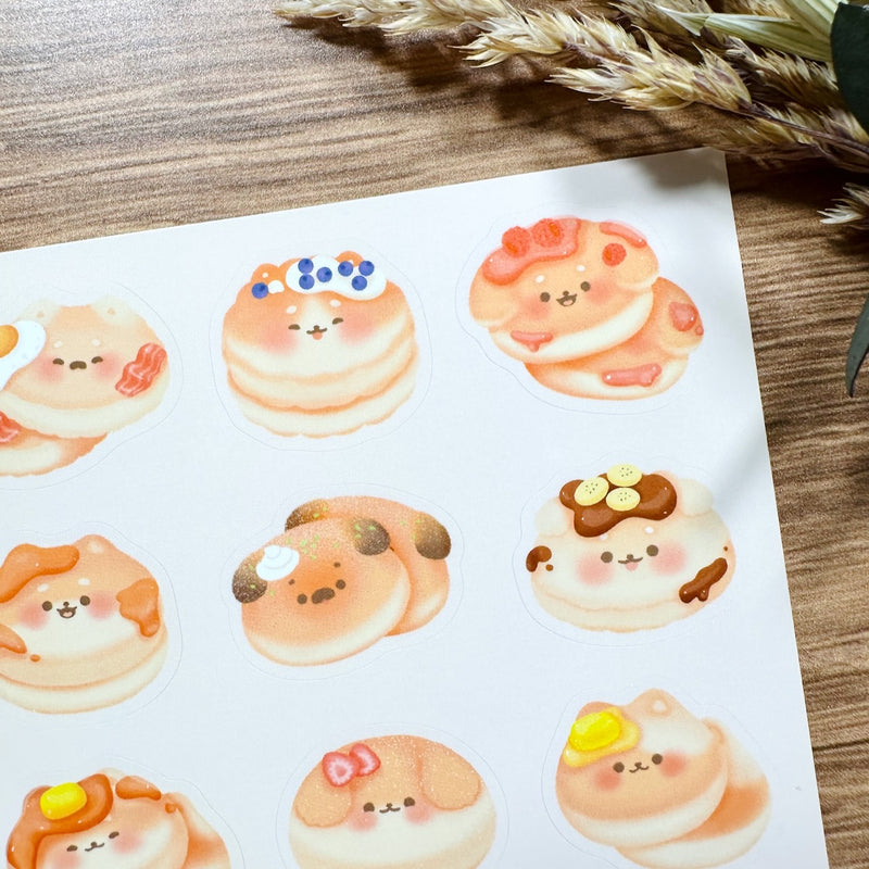 Meowashi Studio - Dog Pancakes Vinyl Sticker Sheet