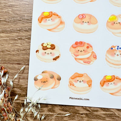 Meowashi Studio - Dog Pancakes Vinyl Sticker Sheet