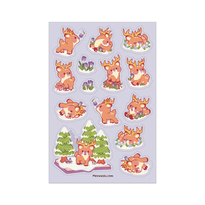 Meowashi Studio - Forest Reindeer Sticker Sheet
