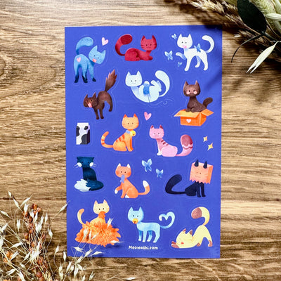 Meowashi Studio - Lovely Cats Vinyl Sticker Sheet