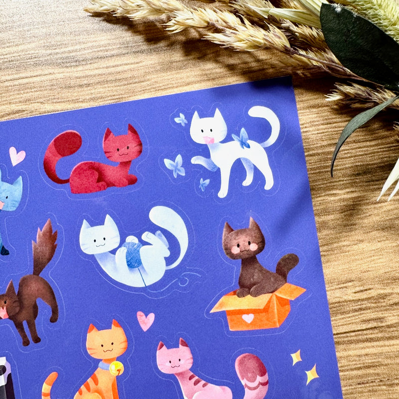 Meowashi Studio - Lovely Cats Vinyl Sticker Sheet