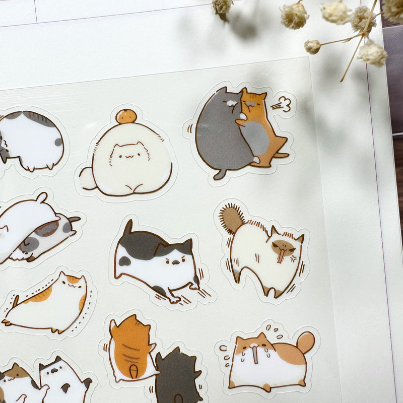 Meowashi Studio - Mochi Cats Clear Sticker Sheet