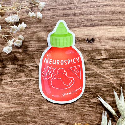 Meowashi Studio - Neurospicy Hot Sauce Waterproof Vinyl Sticker