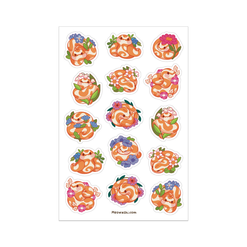 Orange Ball Pythons Sticker Sheet – Meowashi