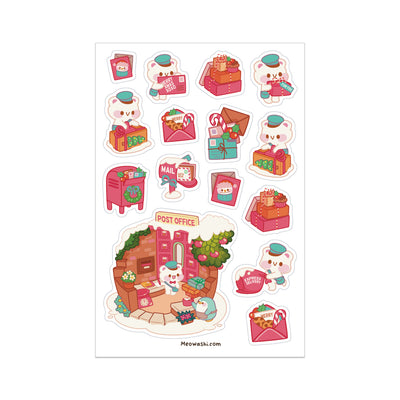Meowashi Studio - Polar Bear Post Office Sticker Sheet