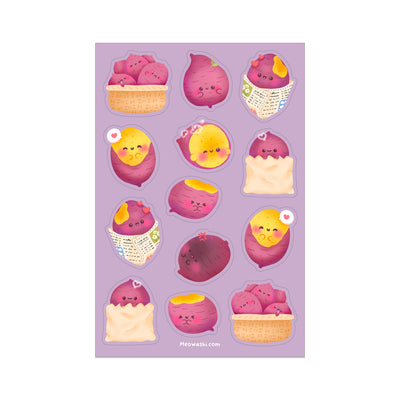 Meowashi Studio - Roasted Sweet Potato Sticker Sheet
