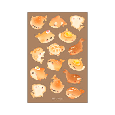 Meowashi Studio - Sea Animals Bread Sticker Sheet