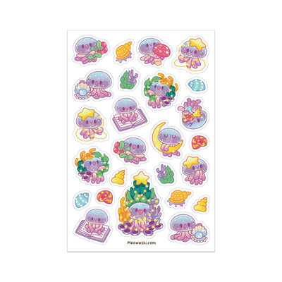 Meowashi Studio - Sparkling Jellyfish Sticker Sheet