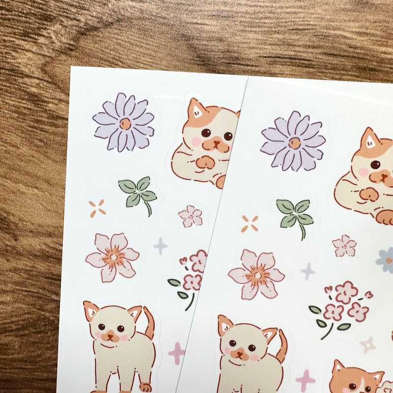 Meowashi Studio - Spring Cat Vinyl Sticker