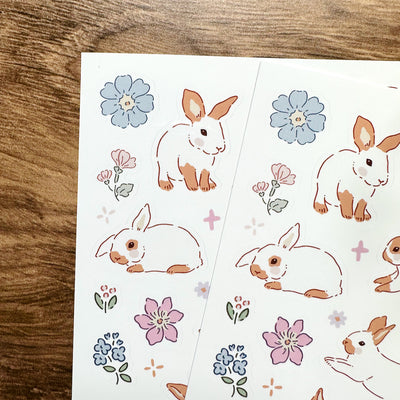 Meowashi Studio - Spring Rabbit Vinyl Sticker