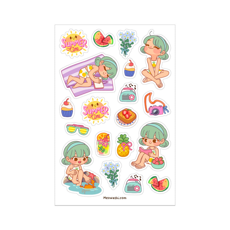 Meowashi Studio - Summer Time Sticker Sheet