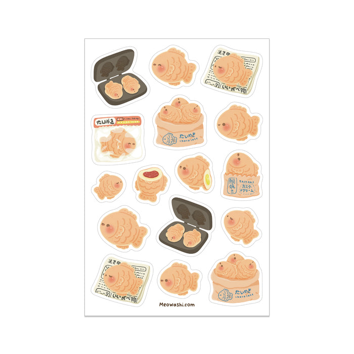 Meowashi Studio - Taiyaki Vinyl Sticker Sheet