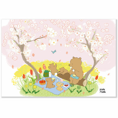 Active Corporation x Momoro Postcard - Cherry Blossom Picnic PZ-87h