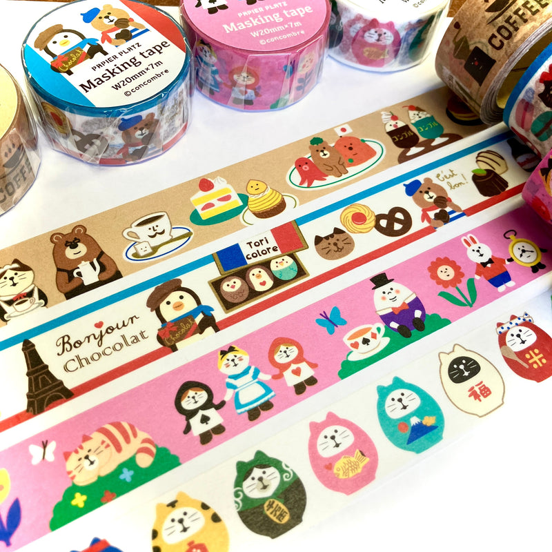 Papier Platz x Concombre Washi Tape - Alice in the Land of Flowers