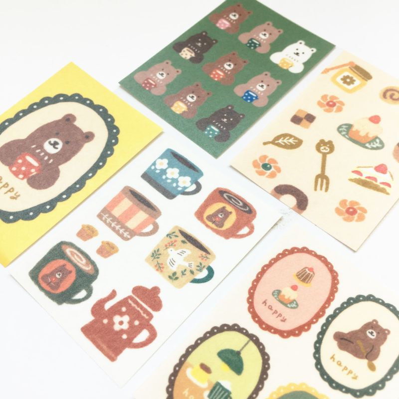 Furukawashiko Winter Limited Edition Sticker Pack - Bear and Mug QA15