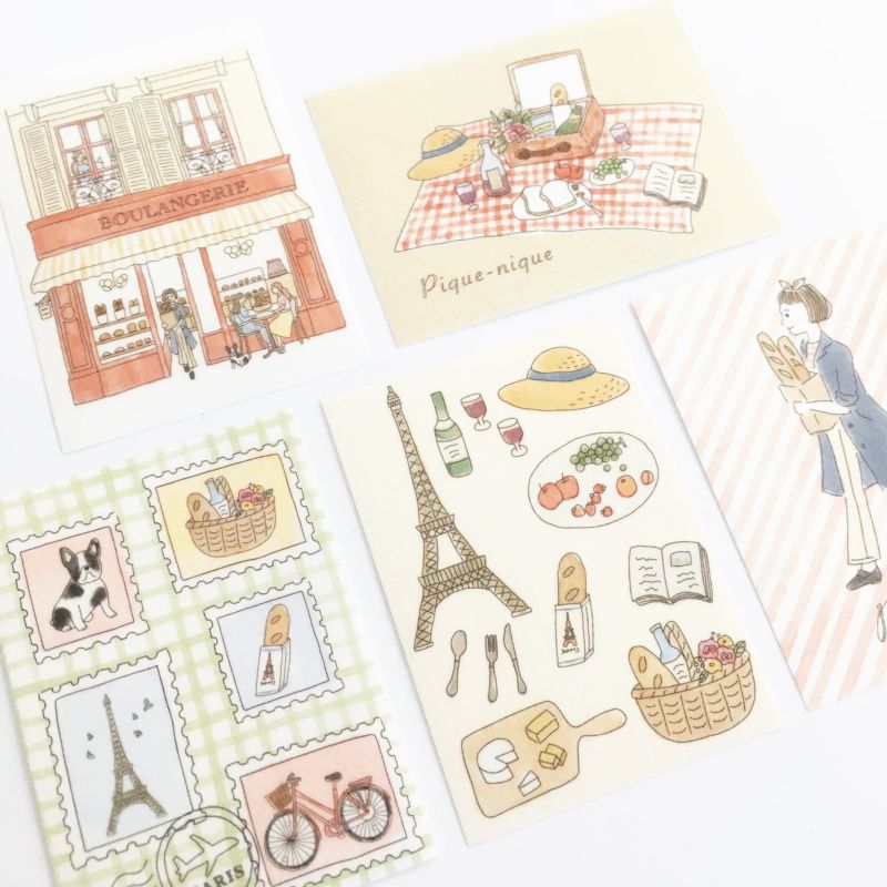 Furukawashiko Bonjour Paris Sticker Pack - Bakery QA22