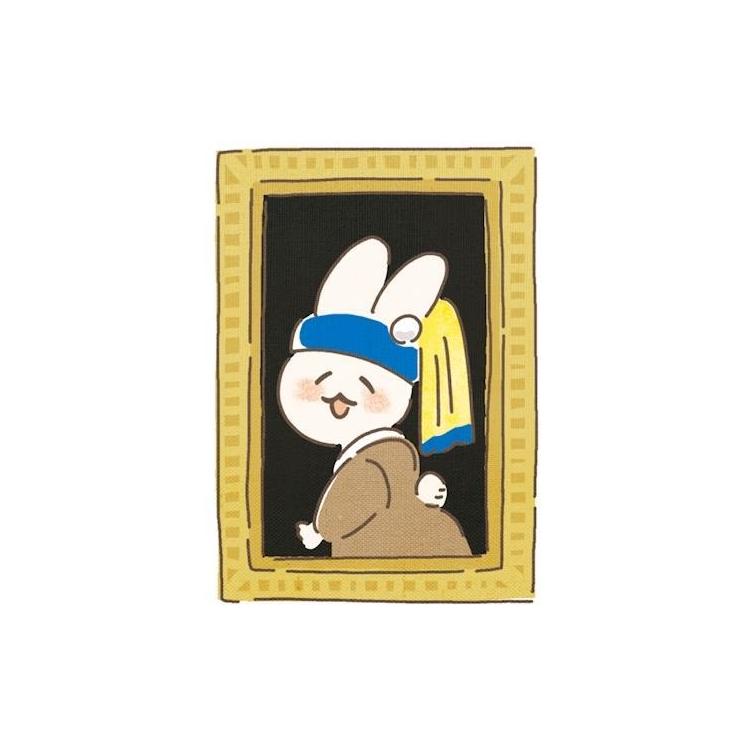 Furukawashiko Museum Animals Sticker Pack - Girl with a Pearl Earring QA30