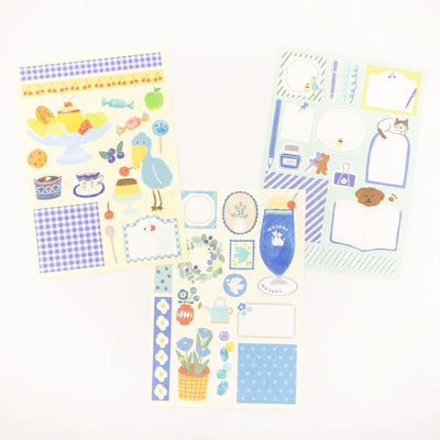 Furukawashiko Watashi-biyori Paper Pack - Blue QD15