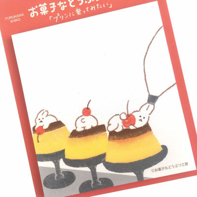 Furukawashiko Animal Confectionery Studio Sticky Notes - Pudding QF139